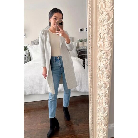 J.Crew sz XS Juliette Collarless Sweater Cardigan Wool Knit Blazer Meghan Markle - Picture 13 of 16